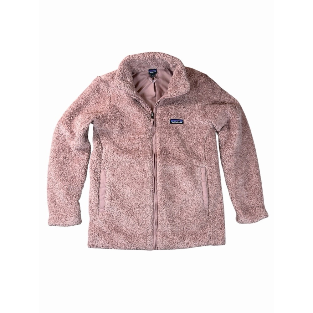 Patagonia Womens Fleece Jacket Pink Full Zip Sherpa Pockets XS